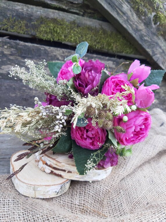 Fleurs Séchées Bouquet Bouquet De La Mariée Séché Gypsophile Pivoine Souffle Fleur Bouquet De Mariage Un Cadeau Rustique Décoration Vase Remplissage
