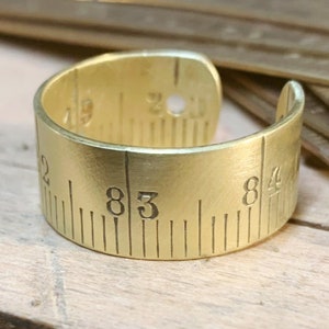 BESTSELLER!!! Antieke messing spoorweg- en naaistersmeetlinten - Sieraden - Ringen - Ring - Vintage - Ernest et Célestin