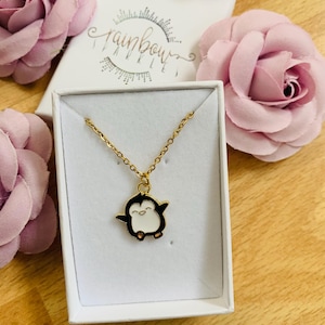 Penguin Necklace, Cute Penguin Necklace, Children’s Necklace, Children’s Jewellery, Penguin Gift, Gift For Girls, Postable Gift
