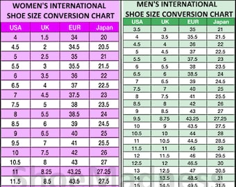 Sock Shoe Size Chart