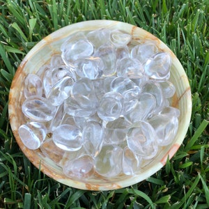 Clear Quartz Tumbled Stones(~1&quot;) - Clear Quartz - Healing Crystals and Stones - Crown Chakra