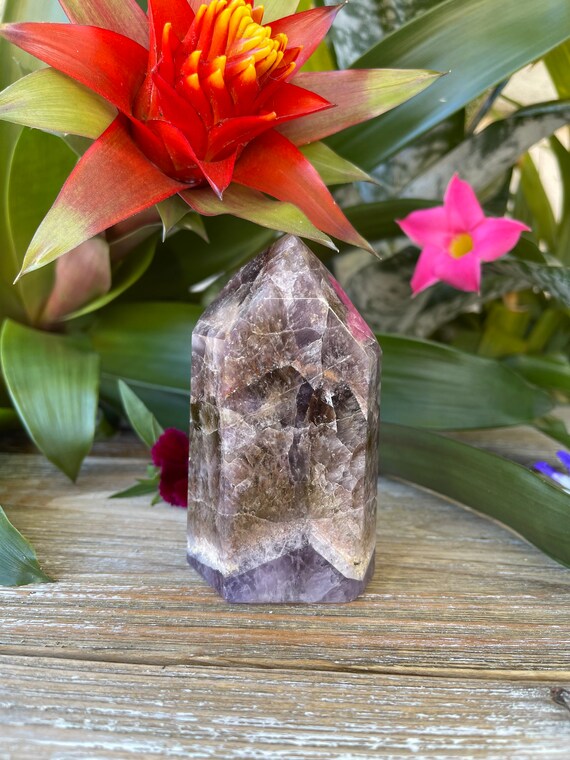 Super Seven Tower: Amethyst Cacoxenite Melody Stone, Healing