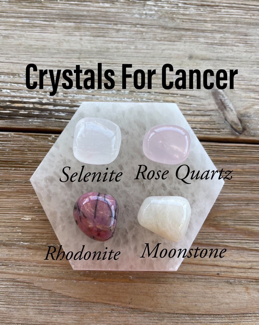 Crystals for Cancer Zodiac Crystal Set Unique Gift for Canerians
