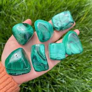 Large Malachite Tumbled Stones