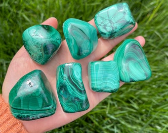 Large Malachite Tumbled Stones