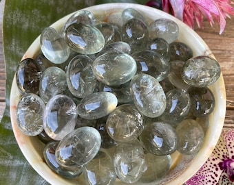 Prasiolite Tumbled Stone: Green Amethyst Healing Crystal (0.8” - 1.2”)