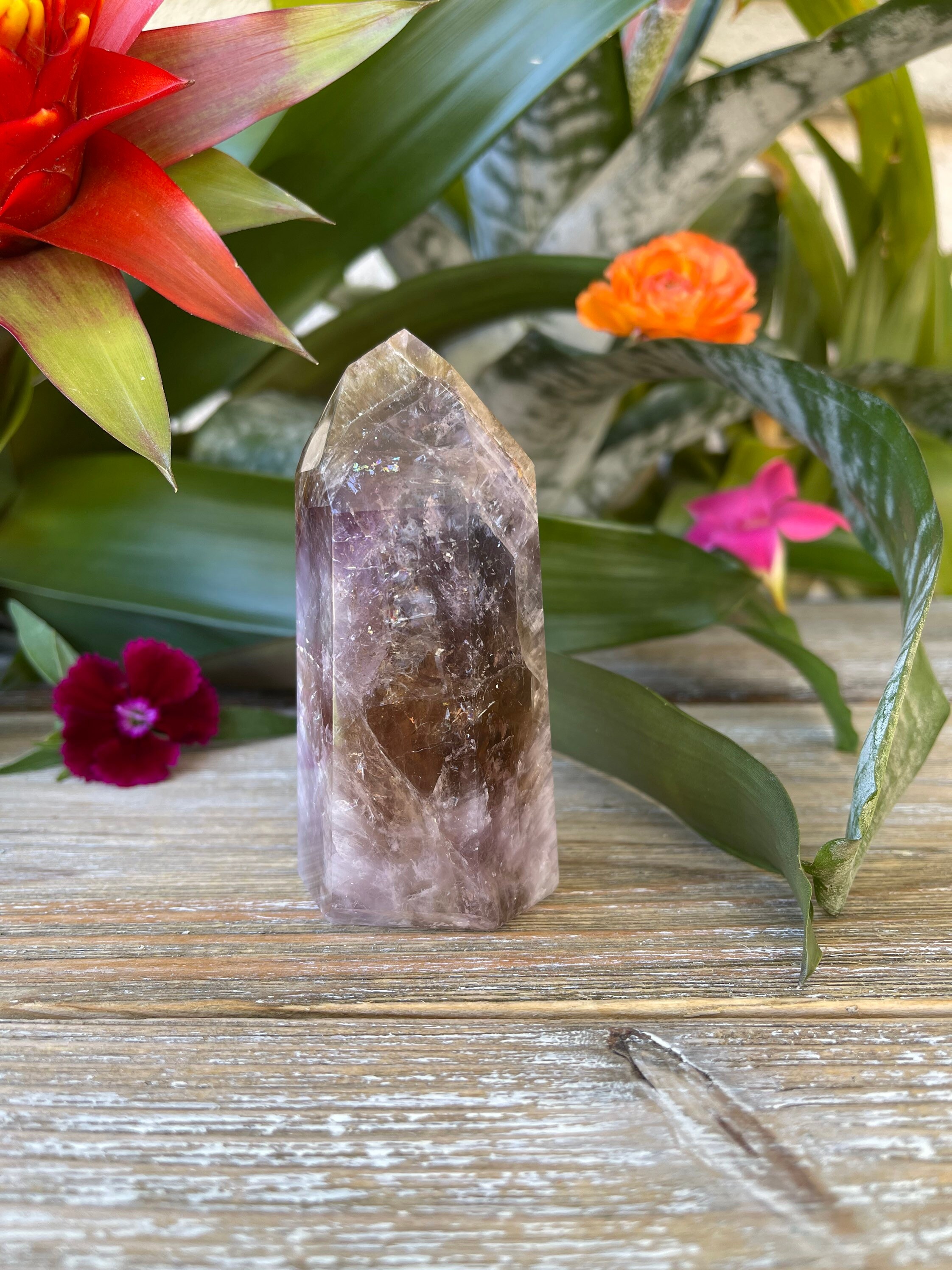 Super 7 Crystal Tower: Amethyst Cacoxenite Melody Stone - Etsy