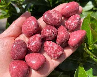 Thulite Tumbled Stone: Pink Healing Crystal (~0.8"-1")