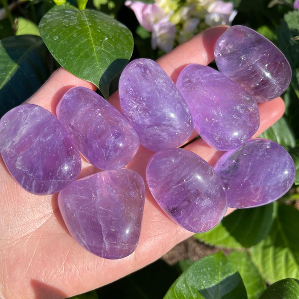 Amethyst Tumbled Stone (1"-1.5”) - Birthstone - Healing Crystals and Stones - Third Eye Chakra