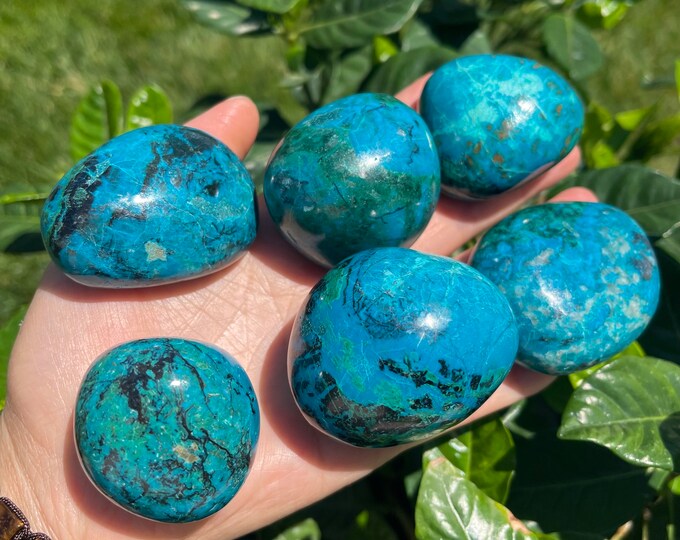 Large Chrysocolla Tumbled Stone High Quality Chrysocolla Healing