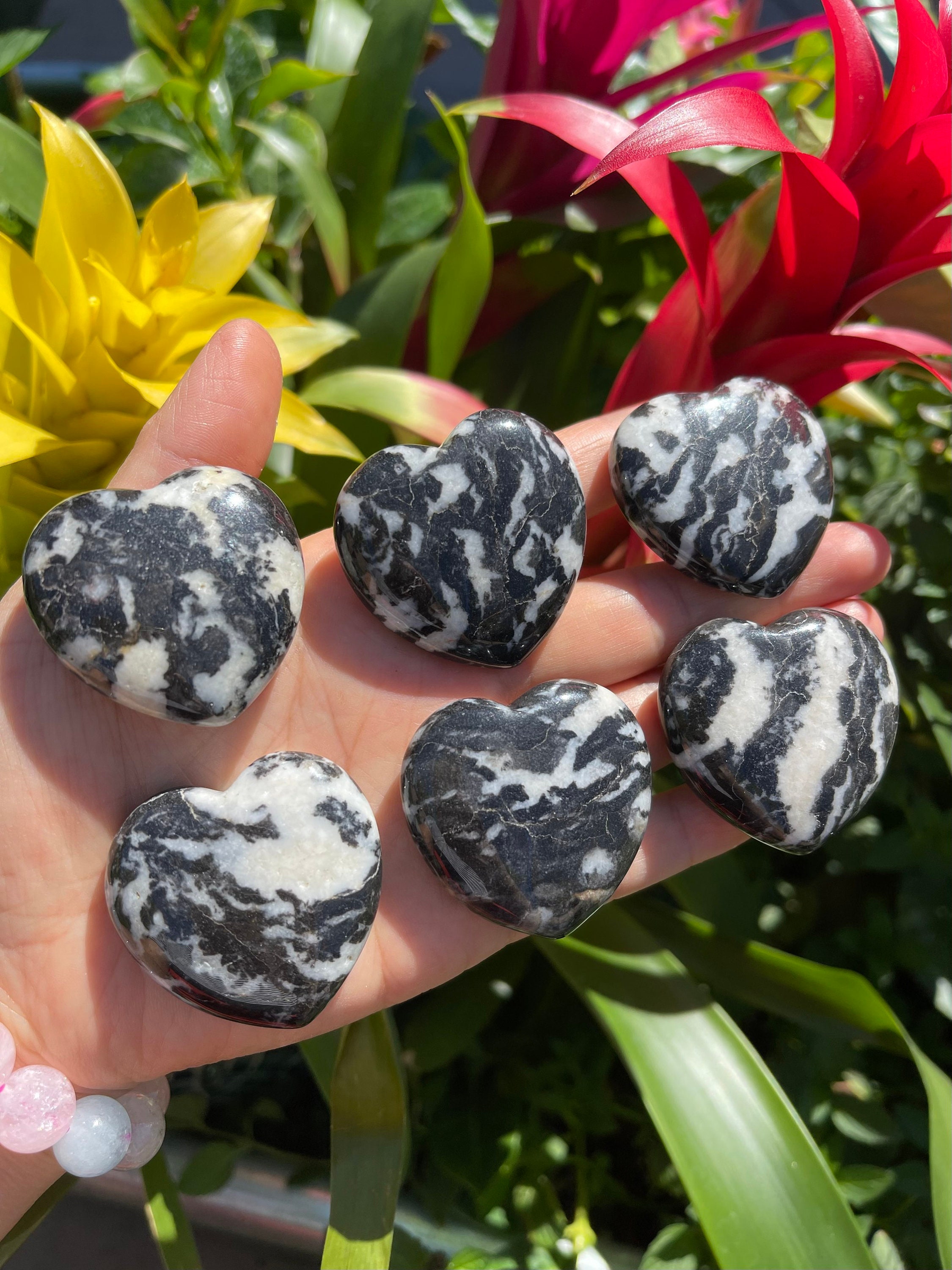 Zebra Jasper Heart: Balancing Root Chakra Stone (1.5
