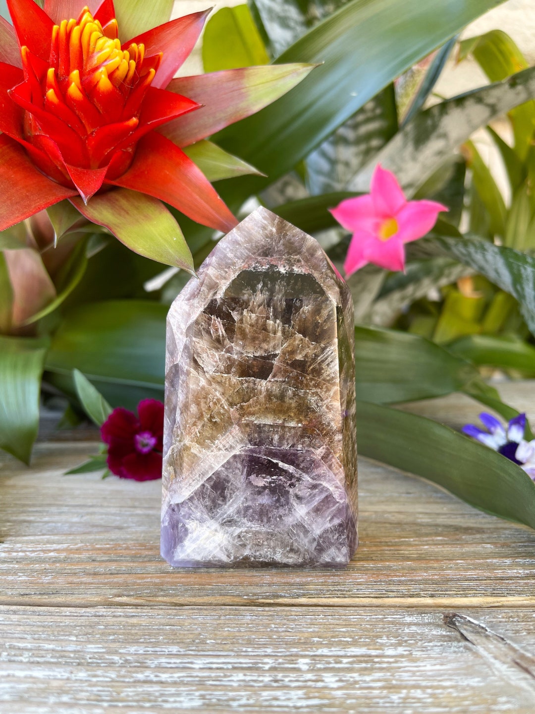 Super Seven Tower: Amethyst Cacoxenite Melody Stone, Healing