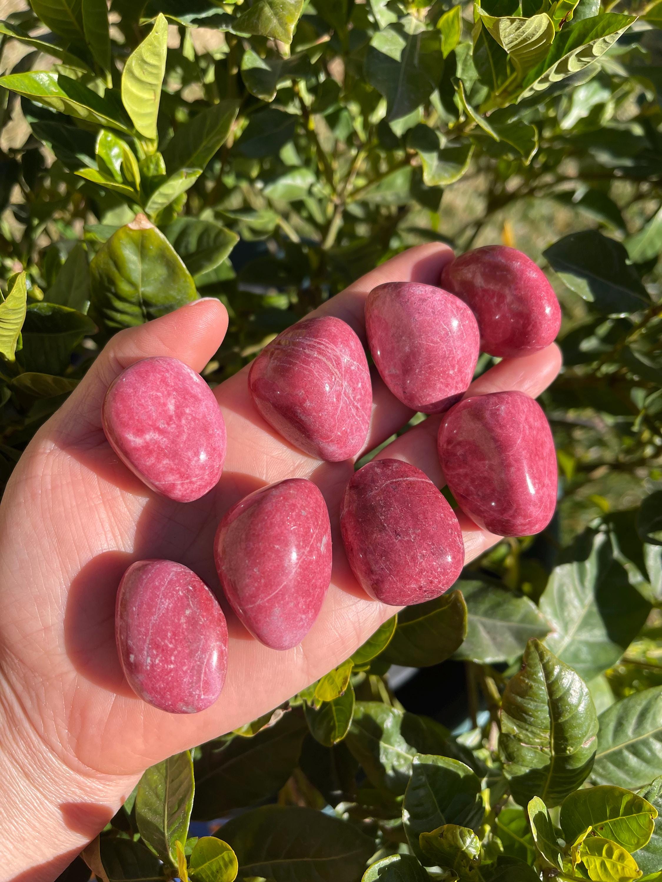 Thulite Tumbled Stone: Pink Zoisite Crystal (1-1.2 Inch) - Etsy