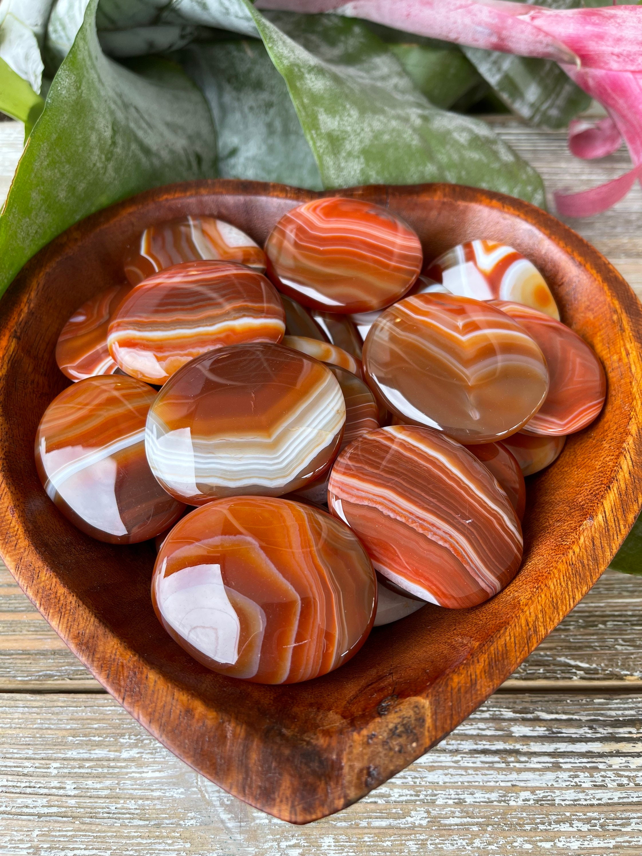 Striped Carnelian Smooth Stone: Sacral Chakra Healing Crystal - Etsy