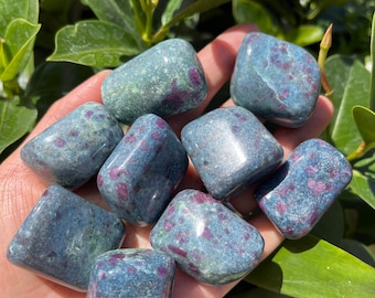 Ruby Kyanite Tumbled Stone (~1.2") - Healing Crystal Birthstone