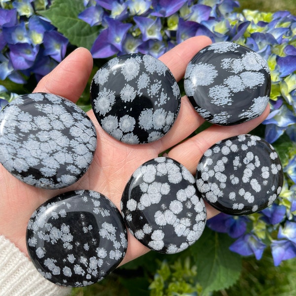 Snowflake obsidian Smooth Stones