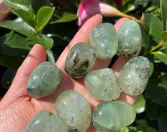 Prehnite(1" - 1.2")  -  Prehnite tumbled stones - Healing Crystals and Stones