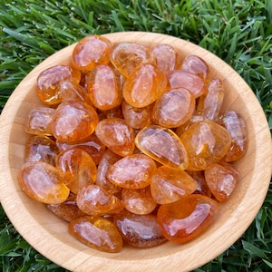 Citrine Tumbled Stones (~1&quot; - 1.2”) - Citrine - Healing Crystals and Stones - Solar Plexus Chakra