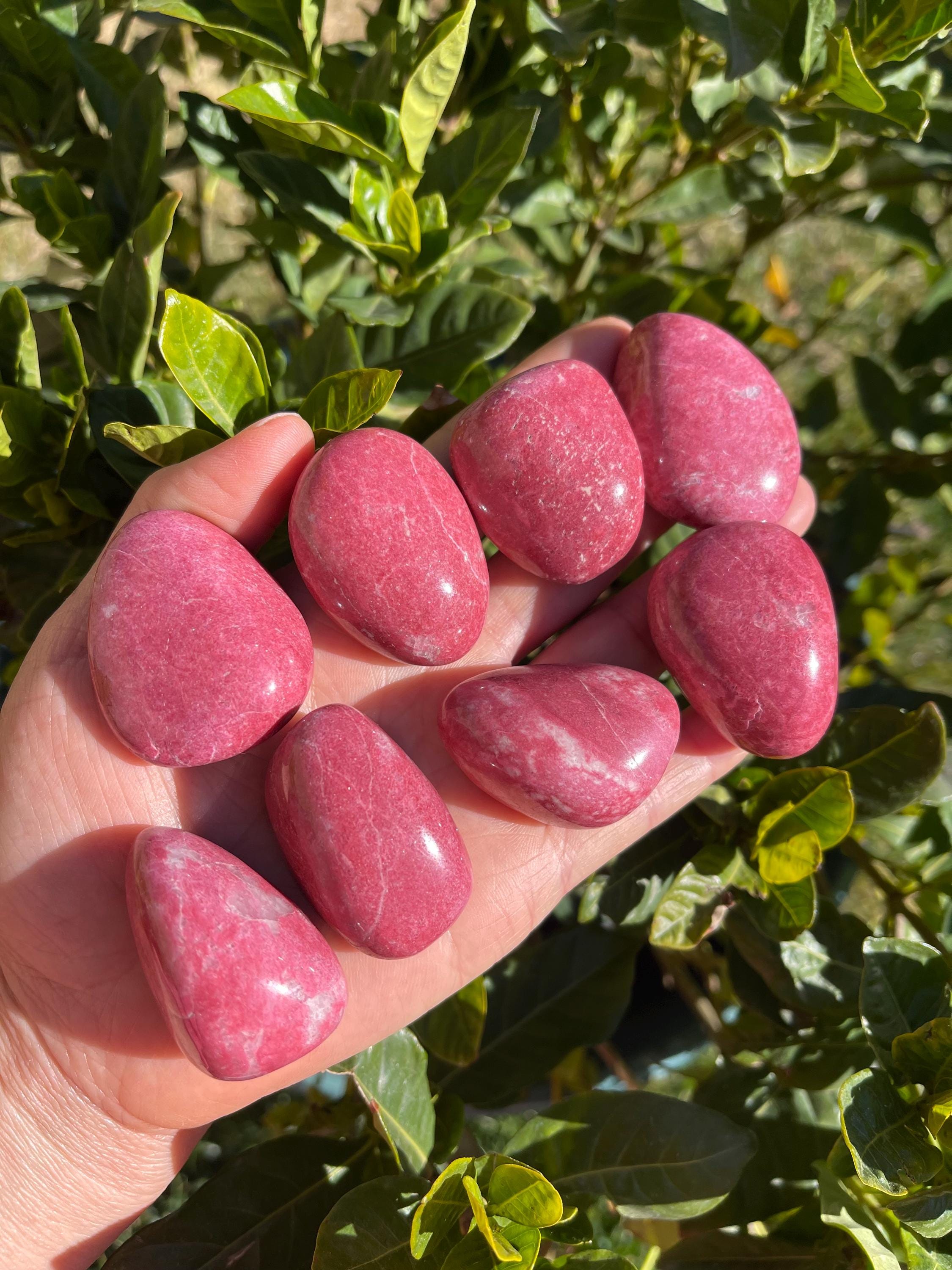Thulite Tumbled Stone: Pink Zoisite Crystal (1-1.2 Inch) - Etsy