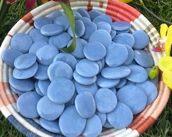 Angelite Smooth Stone (~1.3”- 1.5") - Angelite - Healing Crystals and Stones  - Throat Chakra