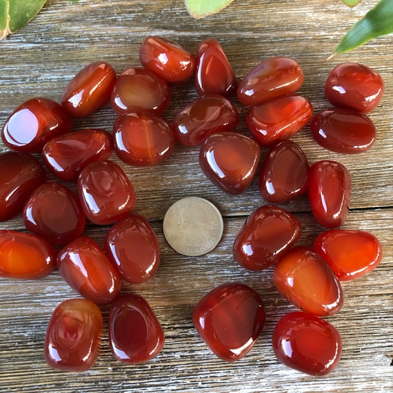 Carnelian Tumbled Stone: Grade A Healing Crystal, Sacral Chakra