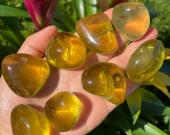 Lemon Quartz Tumbled Stones - Lemon Citrine - Lemon Quartz - Healing Crystals and Stones