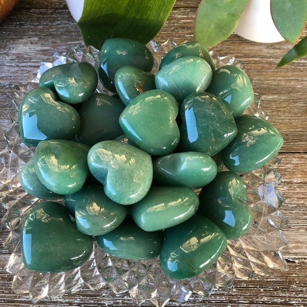 Green Aventurine Heart (~1.5”) - Green Aventurine - Healing Crystals and Stones - Heart Chakra