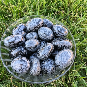 Snowflake obsidian Tumbled Stone (~0.8” -1.2&quot;) - Healing Crystals and Stones - Root Chakra