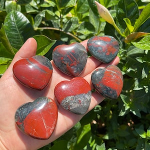 Bloodstone Heart - Bloodstone - Healing Crystals and Stones - Root Chakra