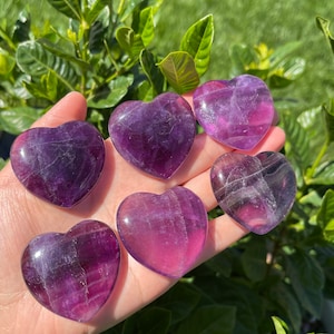 Purple Fluorite Heart