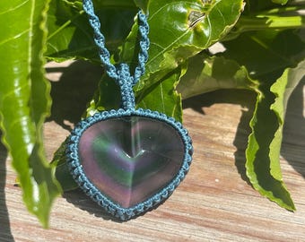 Hand Wrapped Rainbow Obsidian Pendant