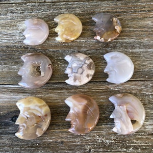 Flower Agate Sun Face - Healing Crystals and Stones - Heart Chakra