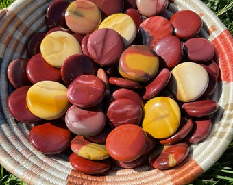 Mookaite Smooth Stones (~1.3" - 1.5") - Mookaite Pocket stone - Healing Crystals and Stones