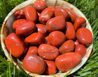 Red Jasper Tumbled Stone: Root Chakra Healing Crystal