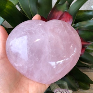 Large Rose Quartz Heart - Natural Rose Quartz Heart - Healing Crystals and Stones - Heart Chakra - Heart Chakra