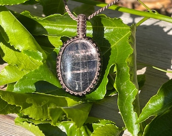 Hand Wrapped Hypersthene Pendant