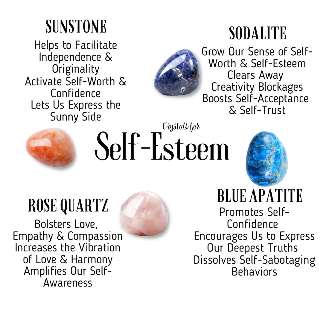 Crystal Set - Crystals for Self-esteem - Rose Quartz - Sodalite