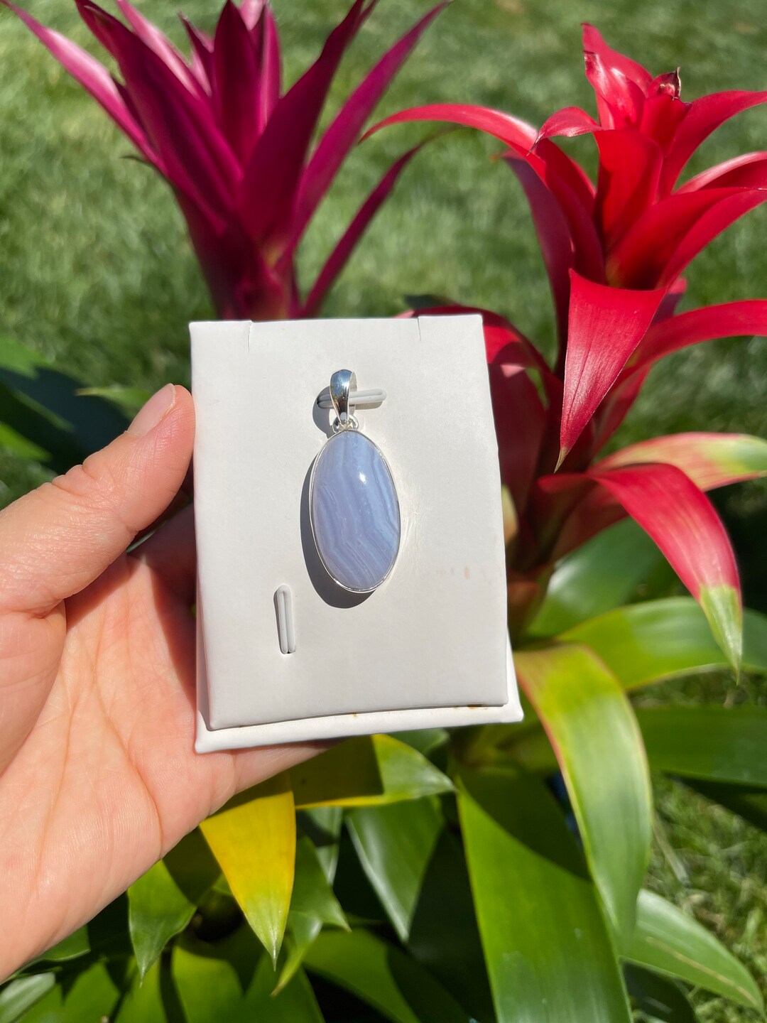Blue Lace Agate Pendant Blue Lace Agate Necklaces Healing Crystals and ...