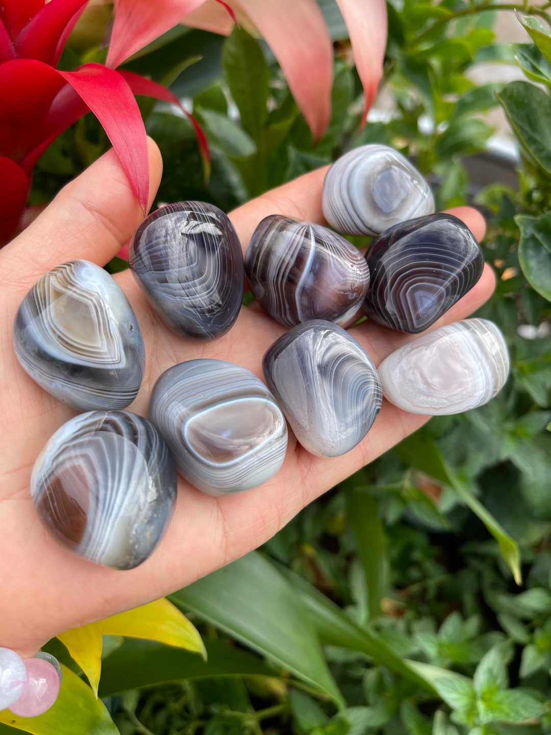 2 Botswana Agate Tumbled Stones - Etsy