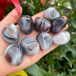 2 Botswana Agate Tumbled Stones