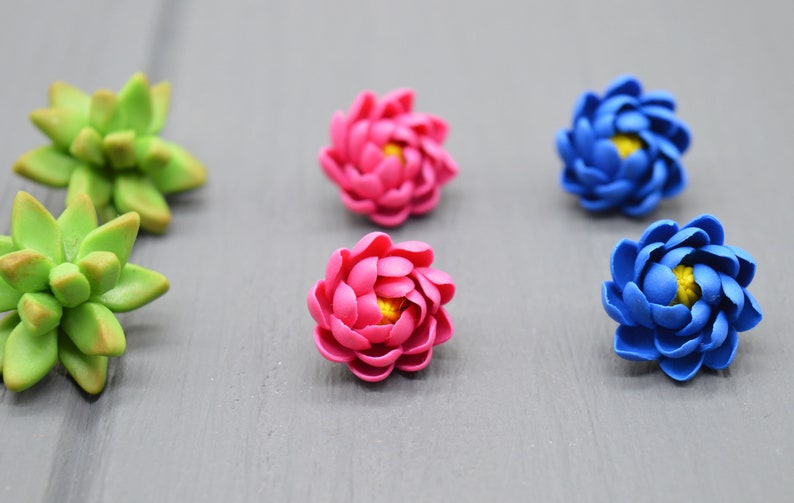 Multicolor Flower Charms Polymer Clay Charms Bracelet Etsy