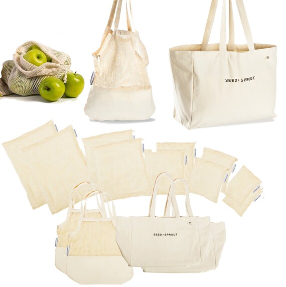 Farmers Market Shopping Bag Set 14 Piece 100 Organic Cotton Farmers Market Shopping Bag Set