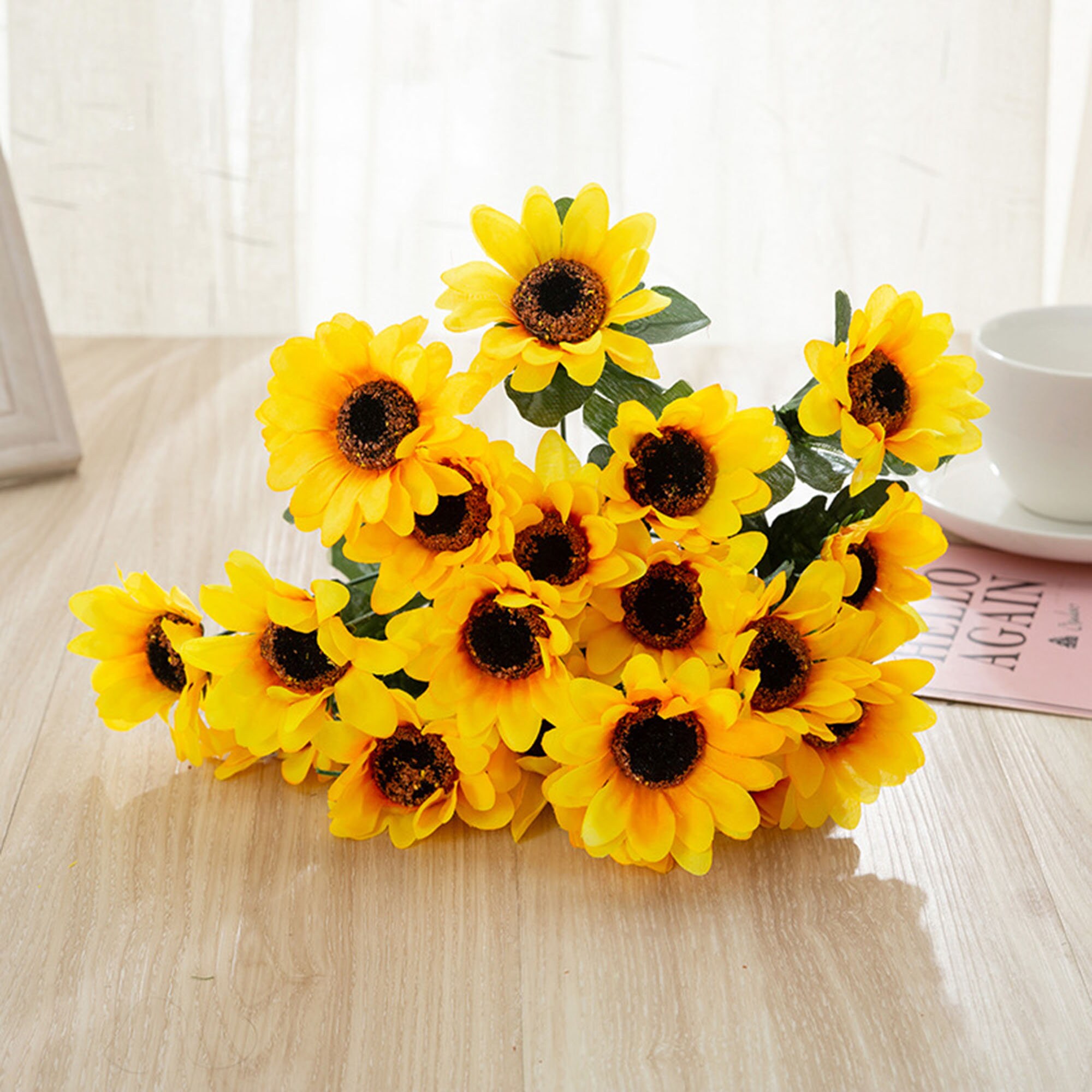 3 Silk Sunflower BouquetsBridal BouquetArtificial | Etsy