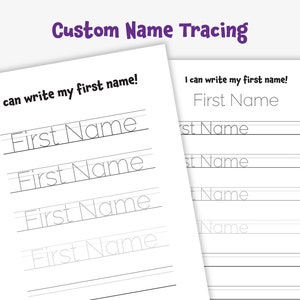 Name Trace Worksheet, Custom Name Tracing Worksheet Printable for Pre Schoolers and Kindergarteners