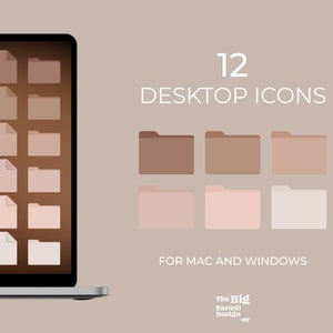 Aesthetic Neutral Desktop Folder and Document Icons Pack - MacOS and Windows Compatible