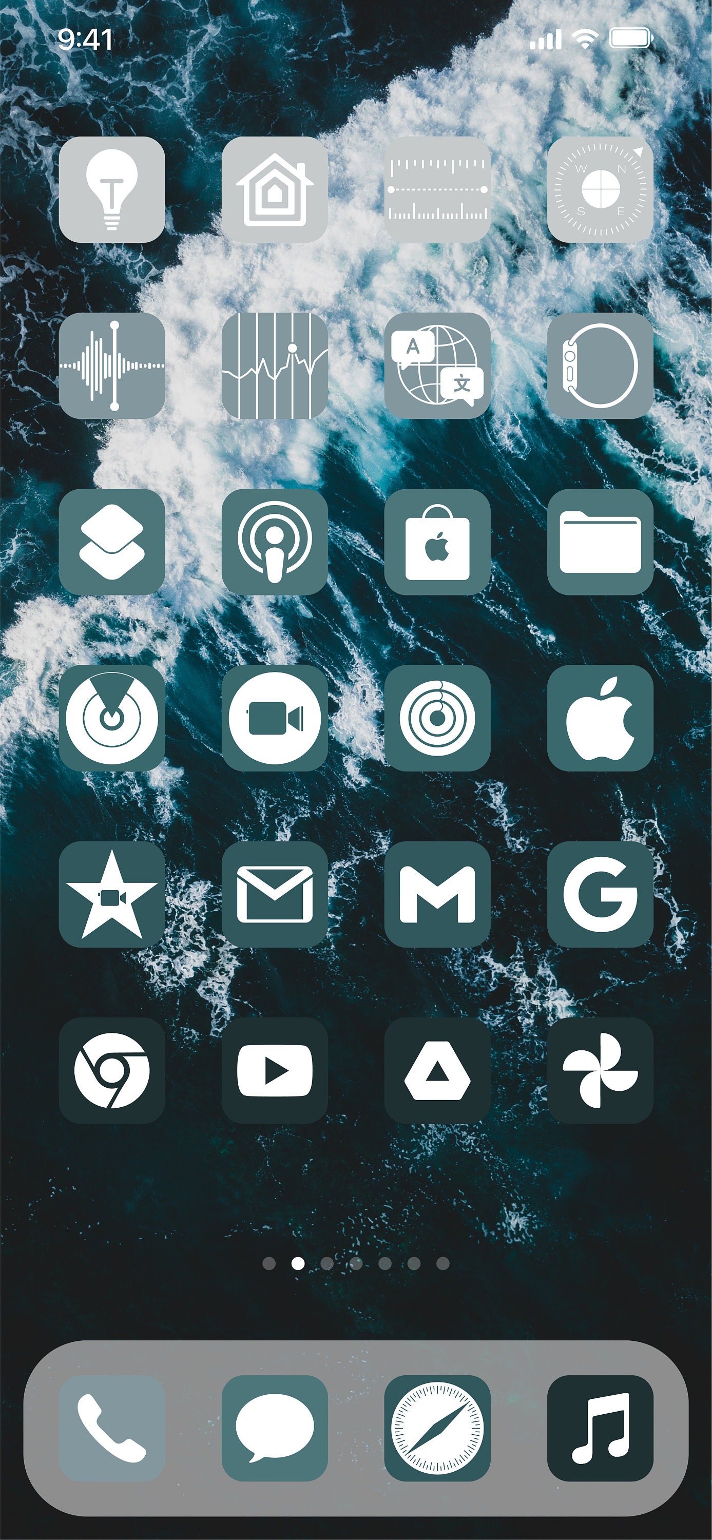 Aesthetic Blue Ios App Icons Pack 250 Icons 6 Colors Etsy