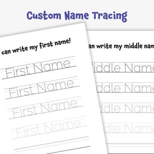 Name Trace Worksheet, Custom Name Tracing Worksheet Printable for Pre Schoolers and Kindergarteners
