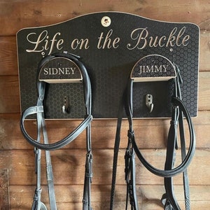 Bridle Hooks, Personalised bridle hooks, bridle rack, unique equestrian gift