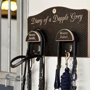 Bridle Hooks, Personalised bridle hooks, bridle rack, unique equestrian gift, Double bridle hanger, horse lovers gift, mother&#39;s day gift