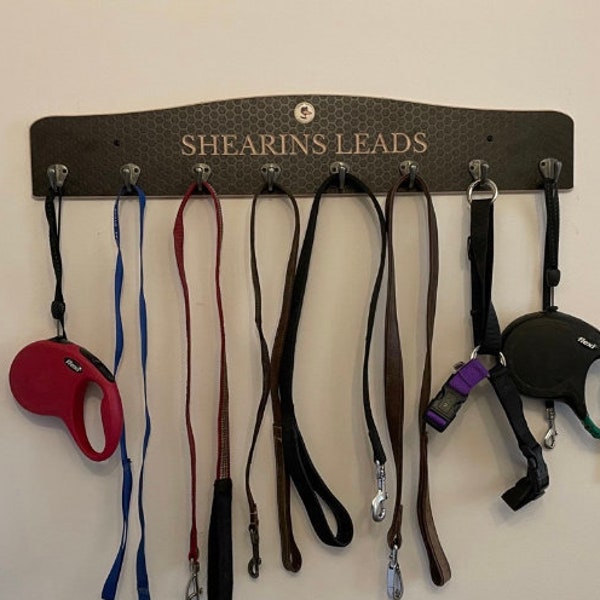 Personalised Dog Lead Hooks, Dog Lead Holder, Dog Coat Hooks, Lead Hooks, Walkies Lead Holder, Lead hanger, Wooden Lead holder, Lead storage